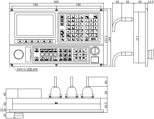 230C四轴数控系统安装尺寸