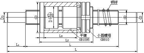 滚珠丝杠外形及安装尺寸图